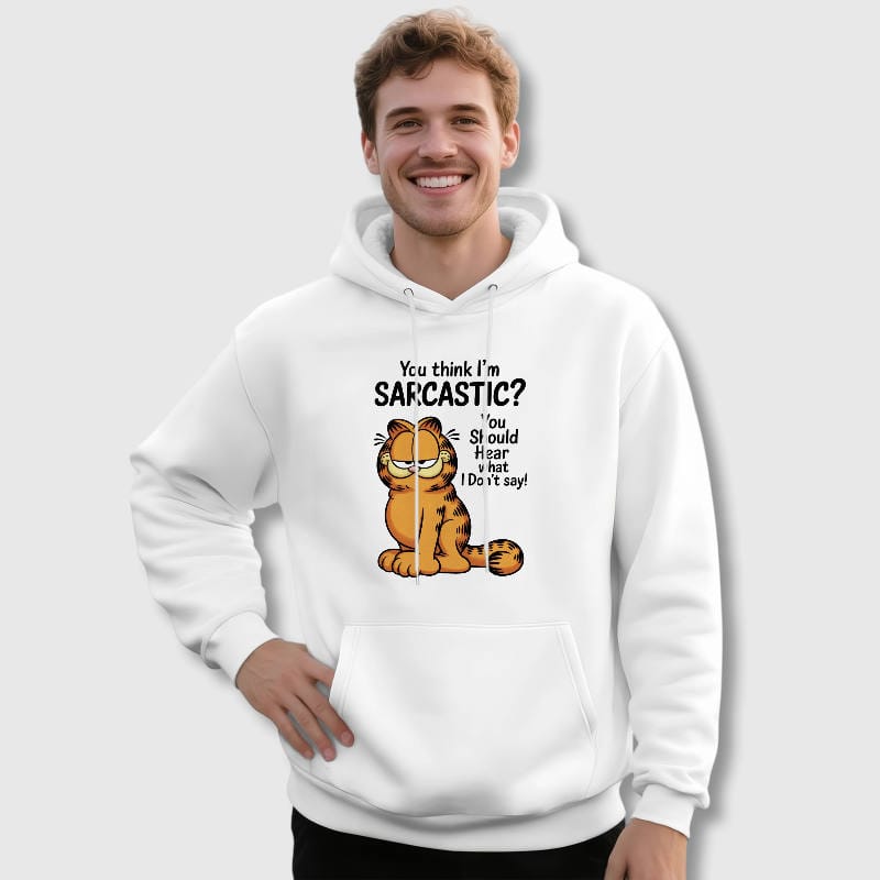 Funny Garfield Sarcastic Hoodie for Cat Lovers Gift
