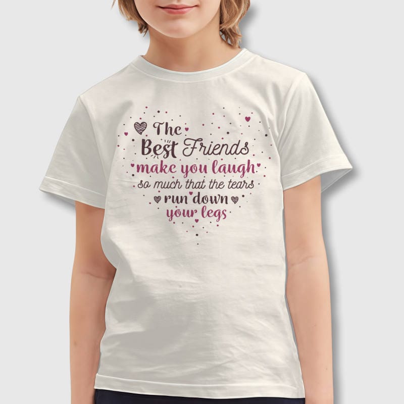 Friendship Quote Kids Short Sleeve T-Shirt for BFF Gifts
