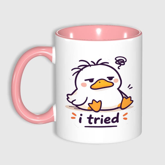 Funny Tired Duck 11oz Mug for Coworker Birthday Gift