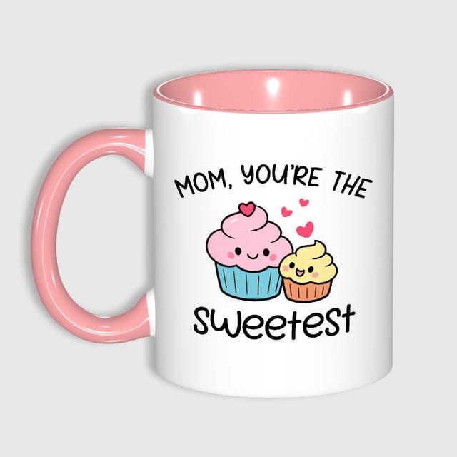 Cute Cupcake Quote 11oz Pink Mug for Mom Mother's Day Gift