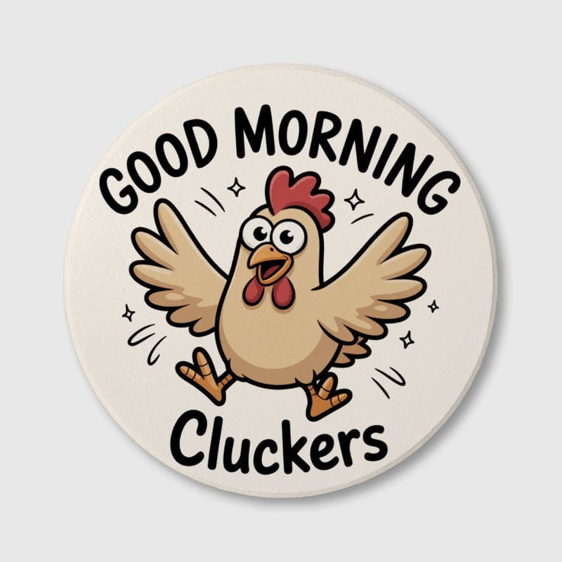 Funny Chicken Quote Ceramic Coaster for Poultry Lovers Daily Use