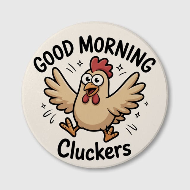 Funny Chicken Quote Ceramic Coaster for Poultry Lovers Daily Use