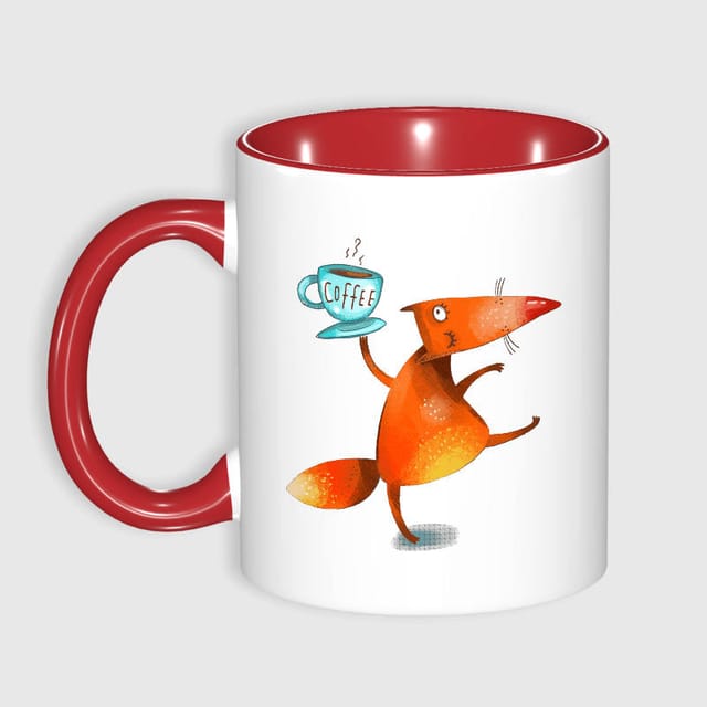 Cute Cartoon Fox Ceramic Coffee Mug for Coffee Lovers Daily Use