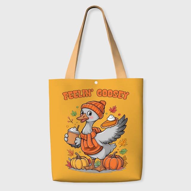 Funny Fall Goose Tote Bag for Goose Lovers Thanksgiving Gift