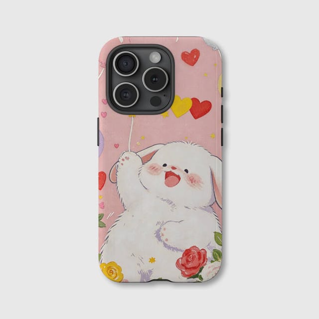 Cute Bunny Magnetic Phone Case for Rabbit Lovers Valentine Gift