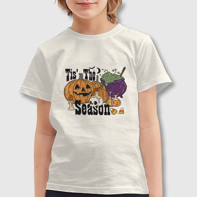 Tis' The Season Halloween Graphic Kids Tee for Halloween Gifts