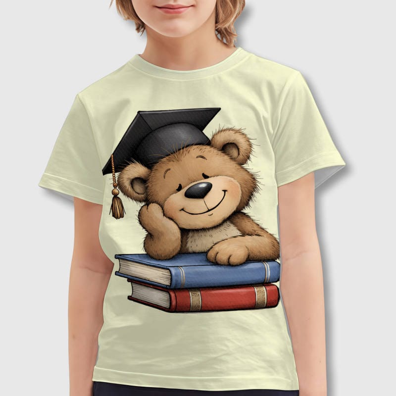 Graduation Teddy Bear Kids Tee for Boys Girls Back To School