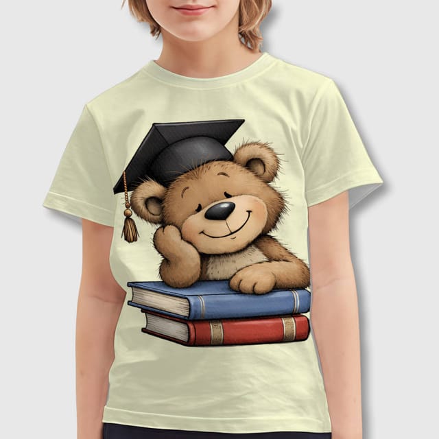 Graduation Teddy Bear Kids Tee for Boys Girls Back To School