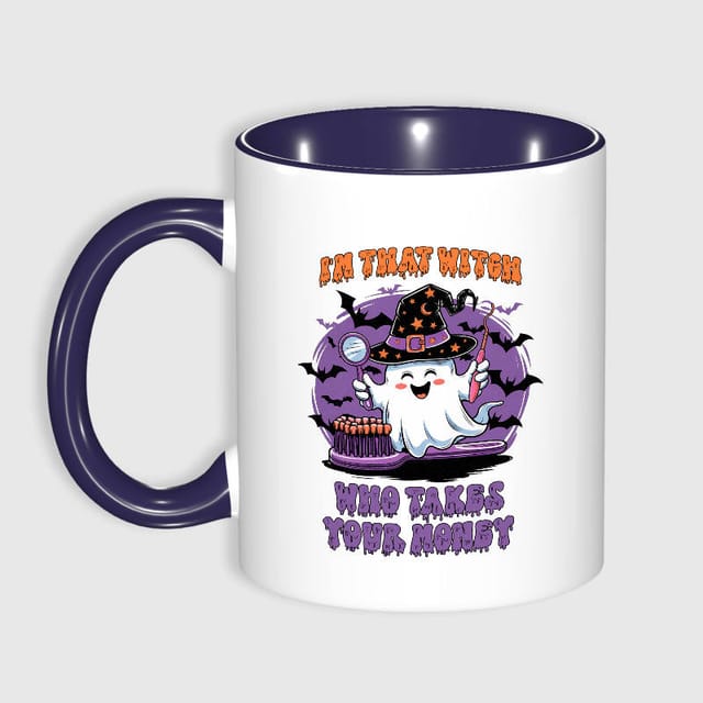 Funny Halloween Dental Witch Mug for Dentist Gift