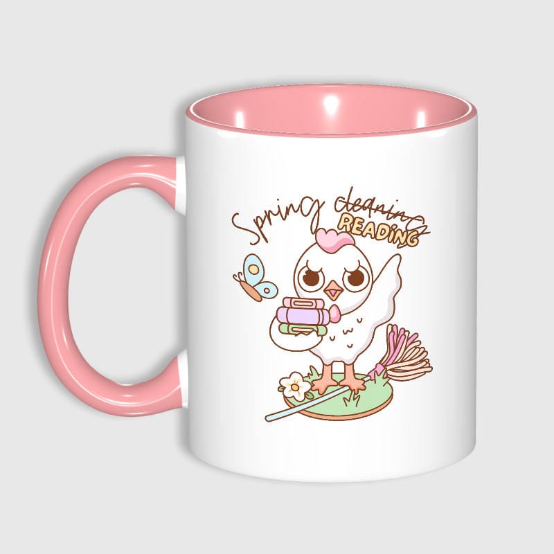 Cute Chick Spring Reading Mug for Readers Easter Gift