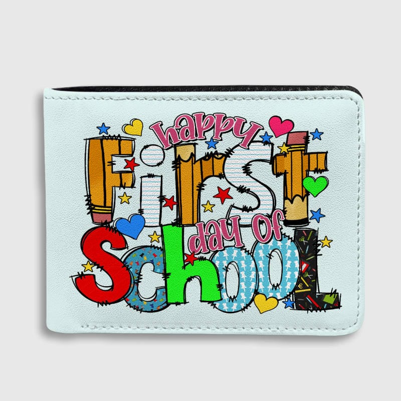 Happy First Day of School Print Wallet for Kids Back to School