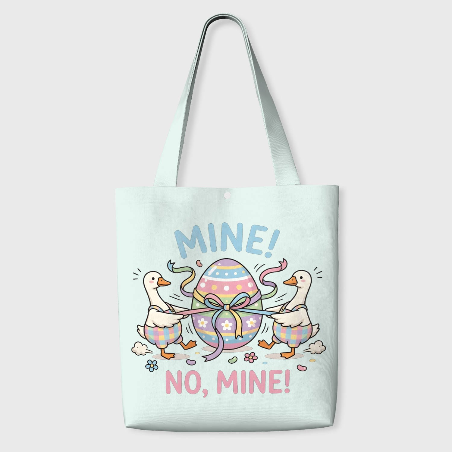 Funny Cartoon Easter Goose Tote Bag for Easter Gifts Daily Use