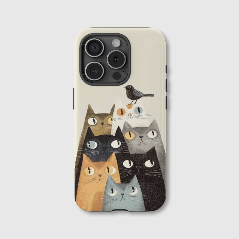 Personalized Cat & Bird Magnetic iPhone Case