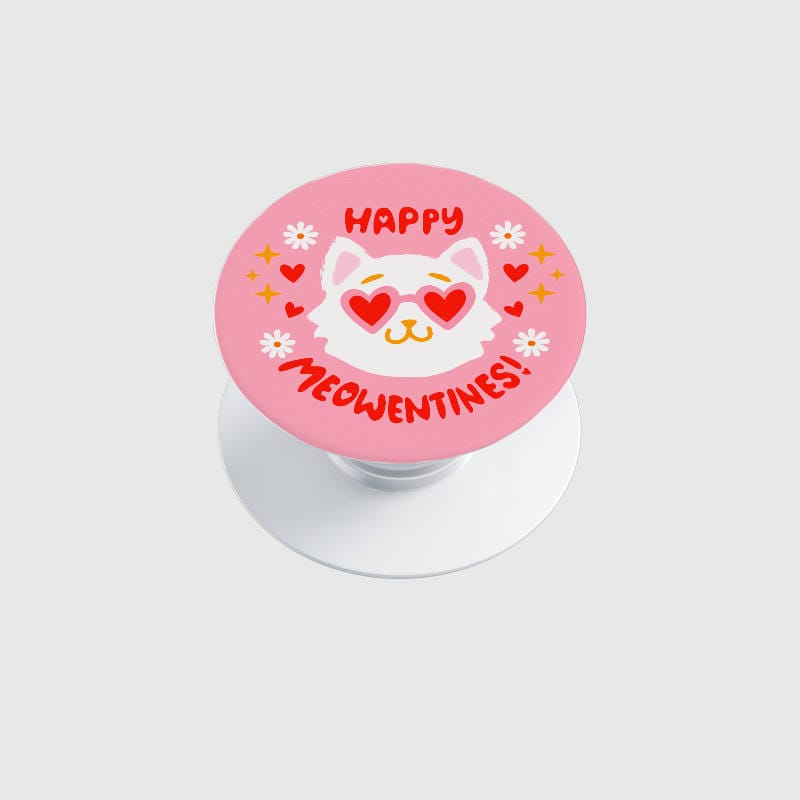 Cute Heart Cat Phone Grip Stand for Cat Lovers Valentine Gift