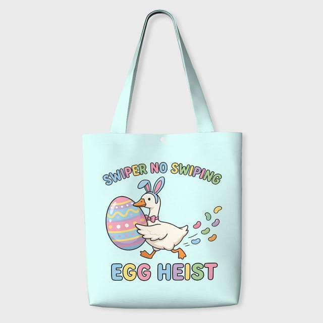 Funny Easter Goose Tote Bag for Easter Egg Hunt Gift
