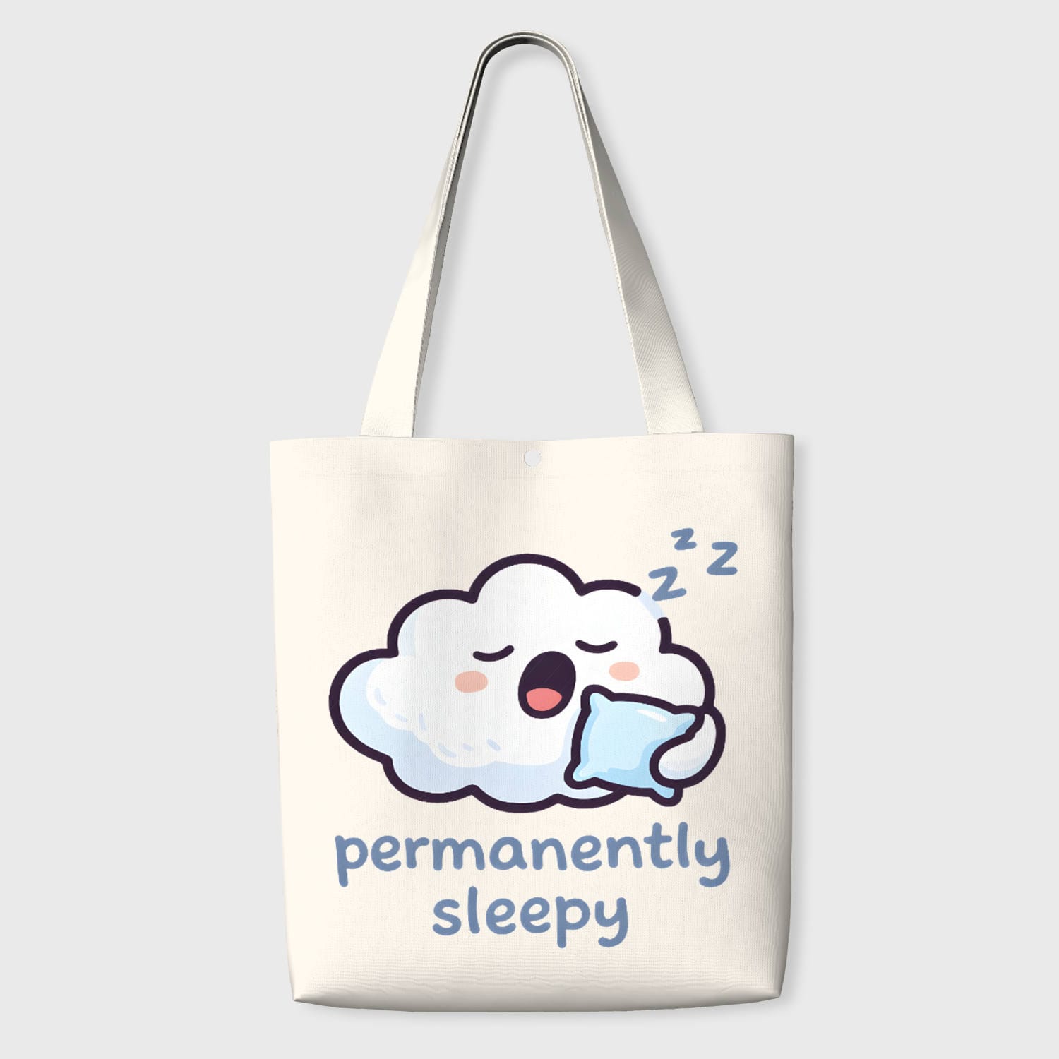 Cute Sleepy Cloud Quote Tote Bag for Sleep Lovers Daily Use