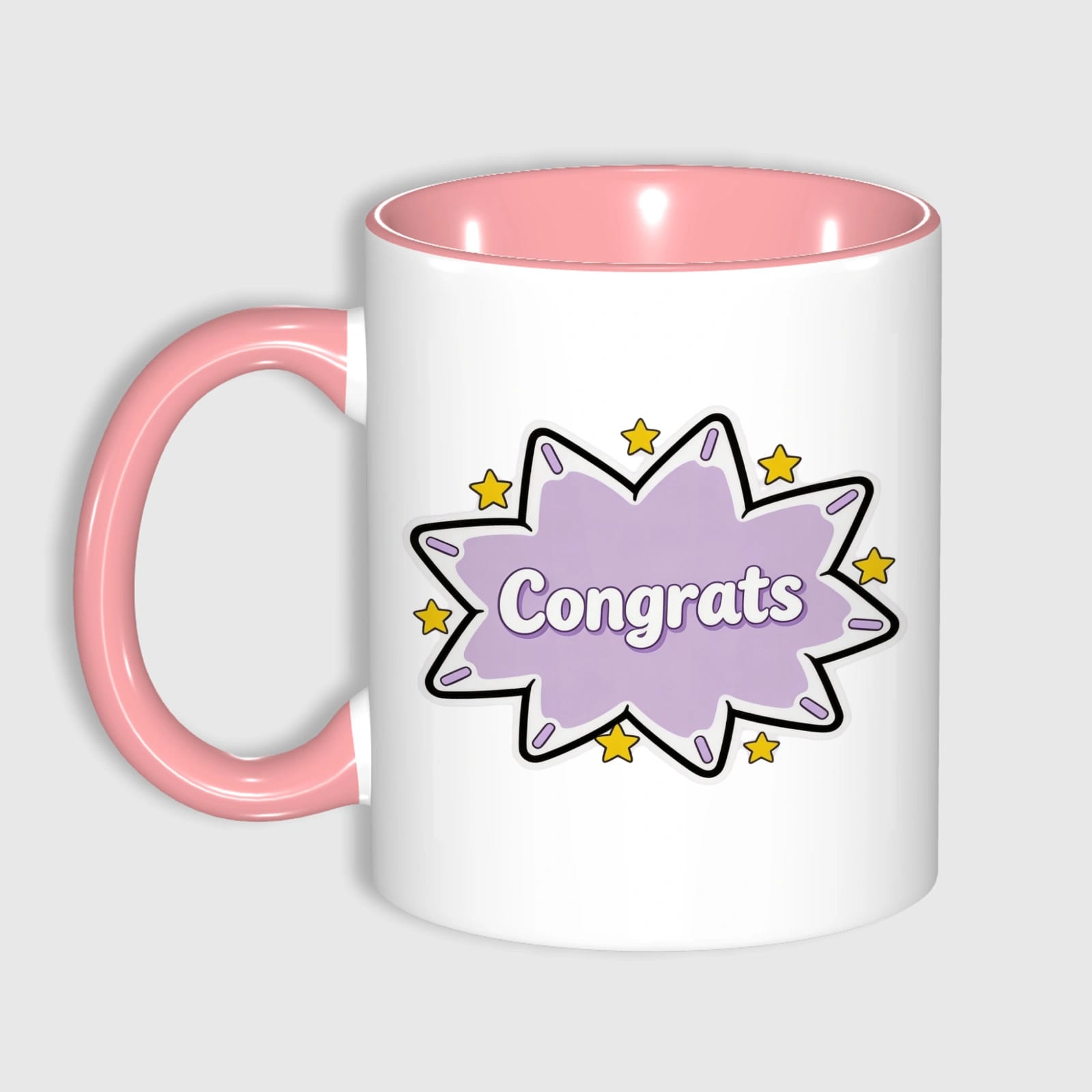 Congrats Star Graphic 11oz Ceramic Mug for Celebration Gifts