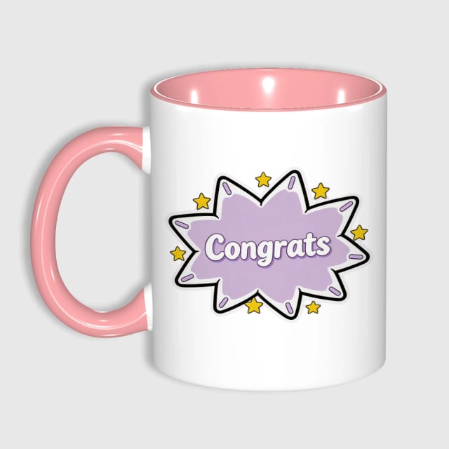 Congrats Star Graphic 11oz Ceramic Mug for Celebration Gifts