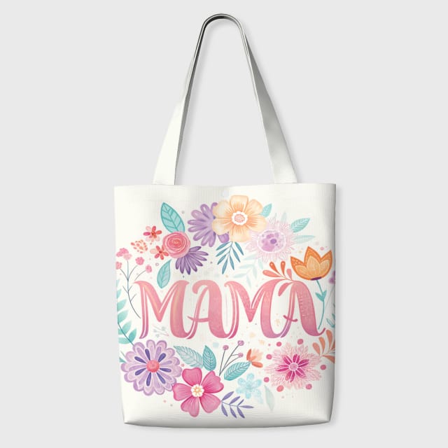 Floral MAMA Tote Bag for Mom Mother's Day Gift