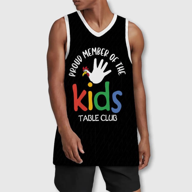 Proud Kids Table Club Basketball Jersey for Men Gifts