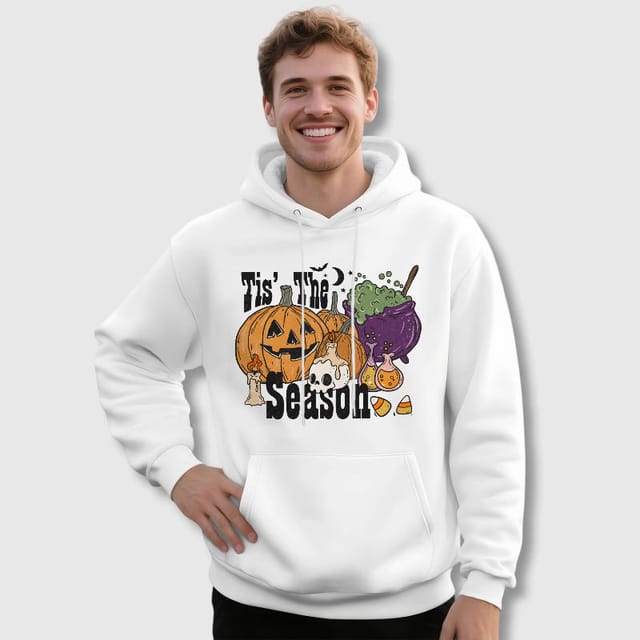 Tis' The Season Halloween Graphic Hoodie for Fall Gifts