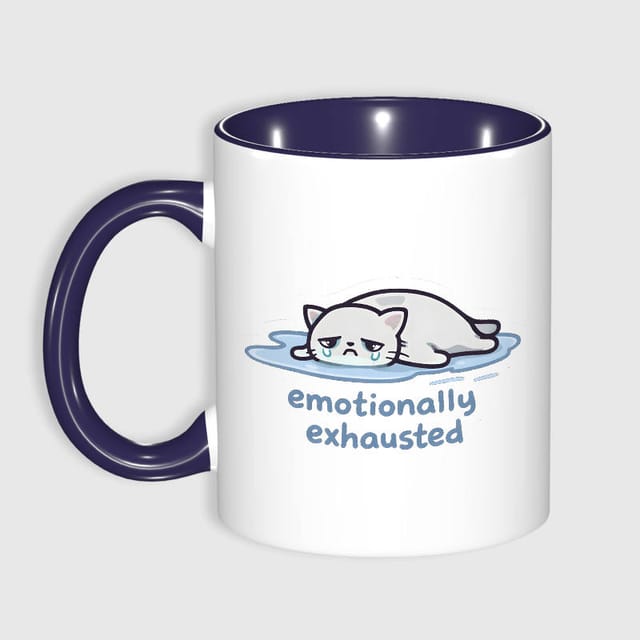 11oz Emotionally Exhausted Cat Mug for Pet Lovers Gift