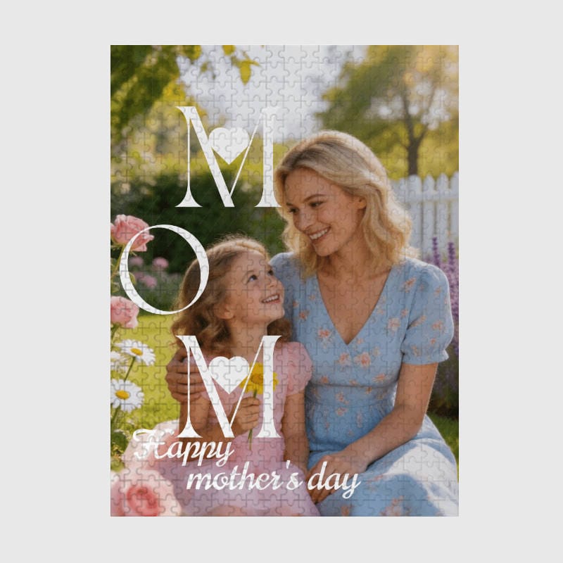 Custom MOM Photo 500 Piece Puzzle for Mom Mother's Day Gift