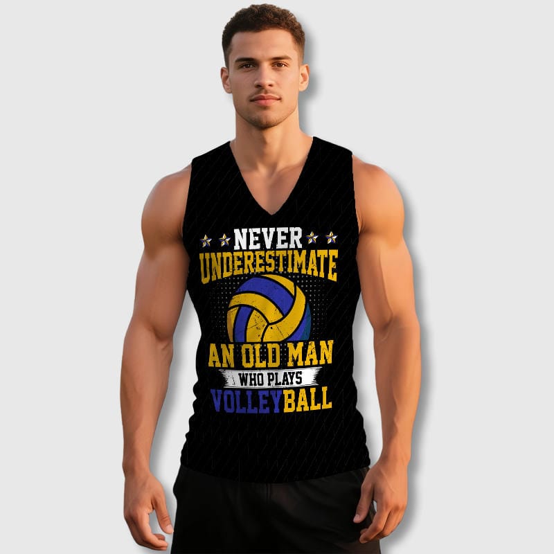 Funny Volleyball Quote Tank Top for Men Gym & Game Day Gift