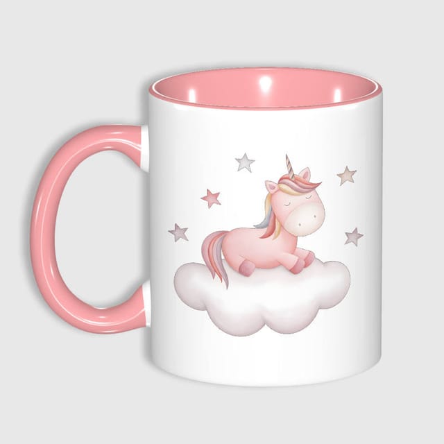 Cute Pink Unicorn 11oz Ceramic Mug for Girls Birthday Gift
