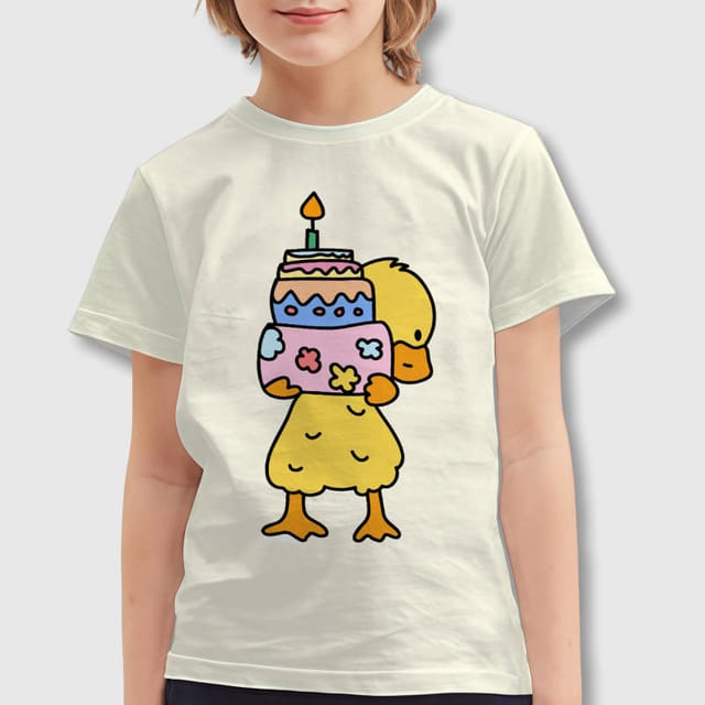 Cute Birthday Duck Kids T-Shirt for Boys Girls Gift
