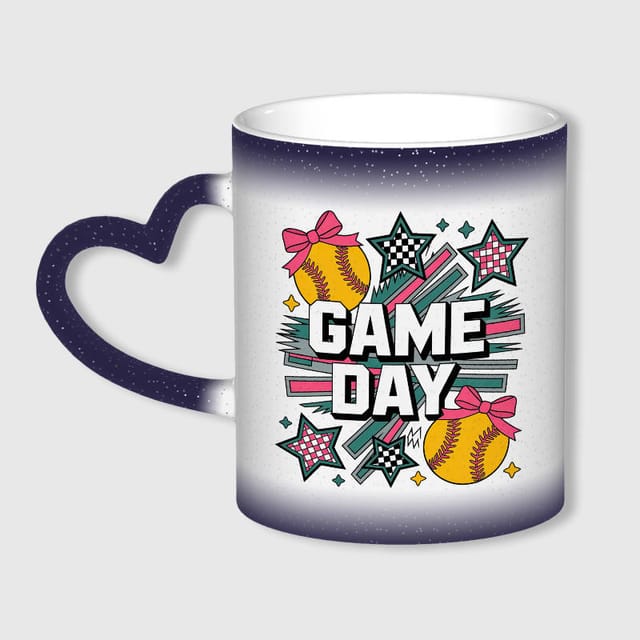 Game Day Softball Heat Changing Mug for Sports Fan Gifts
