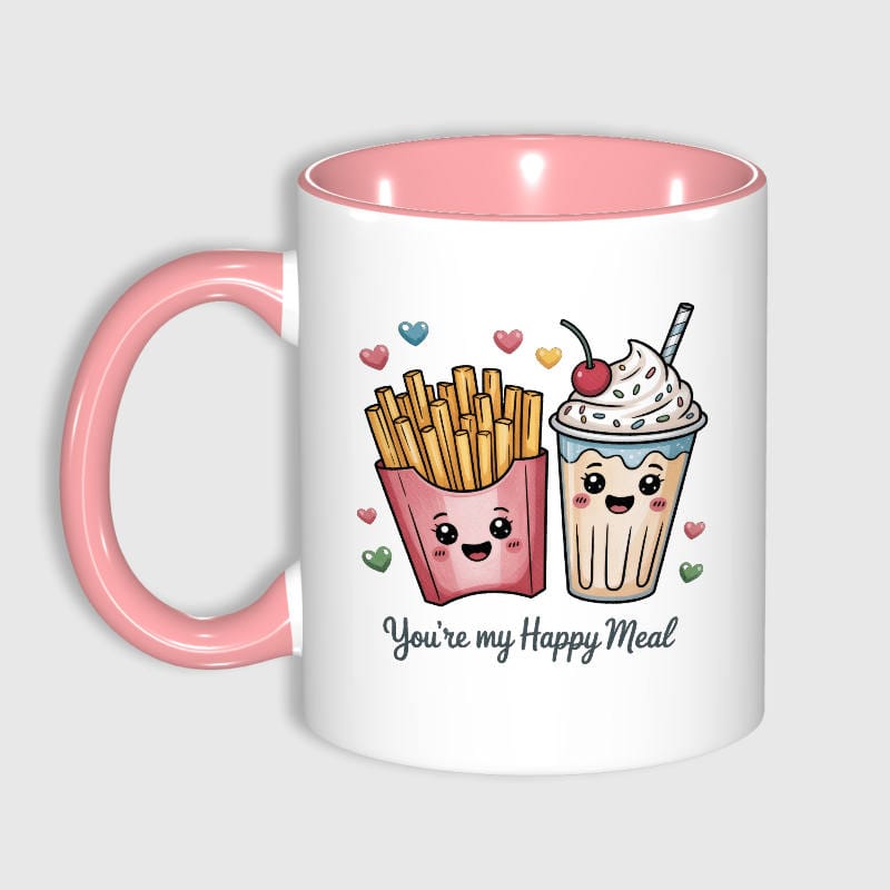 Cute Fast Food Cartoon Mug for Couple Valentine's Day Gift - 1