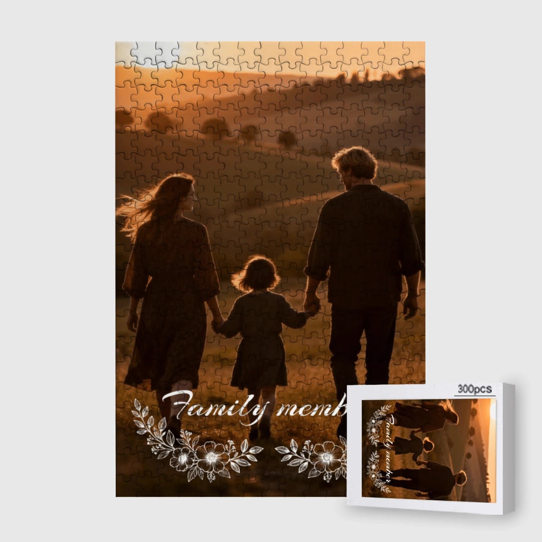 Custom Photo Puzzle – Personalized Jigsaw Puzzle in Wooden or Cardboard Material, Custom Picture Puzzle Gift for Family, Couples, Kids & Holidays - 1