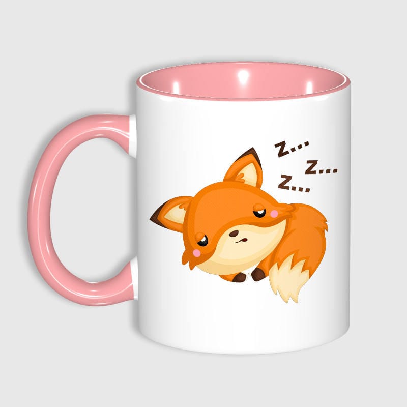 Sleepy Fox Ceramic Coffee Mug for Pet Lovers Daily Use