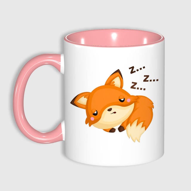 Sleepy Fox Ceramic Coffee Mug for Pet Lovers Daily Use