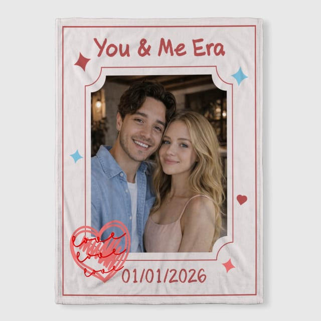 Custom Woven Blanket – Personalized Photo Throw with Fringe Edges, Soft Woven Fabric, Full-Print Picture Blanket for Sofa, Bed, Travel, Gifts, Home Décor