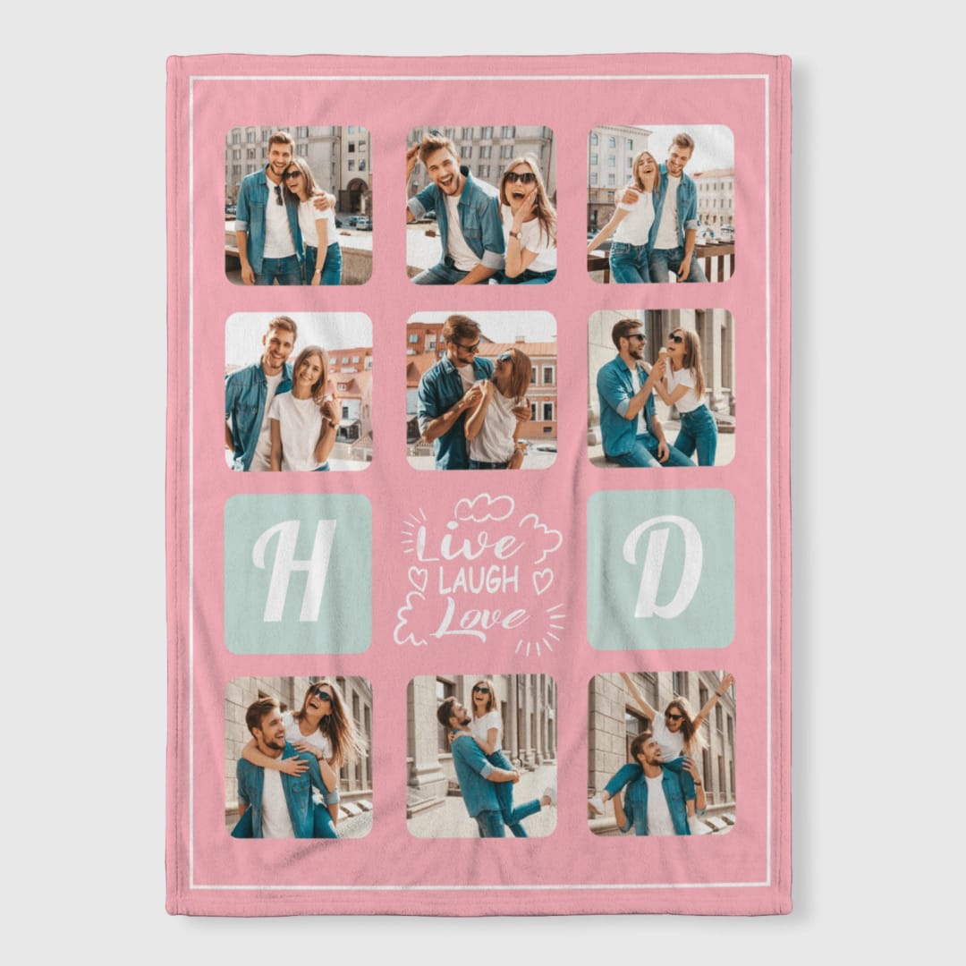 Custom Woven Blanket – Personalized Photo Throw with Fringe Edges, Soft Woven Fabric, Full-Print Picture Blanket for Sofa, Bed, Travel, Gifts, Home Décor - 1