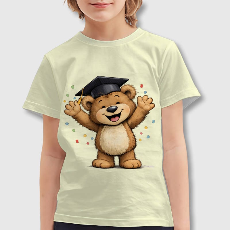 Graduation Teddy Bear Kids Tee for Graduation Gifts