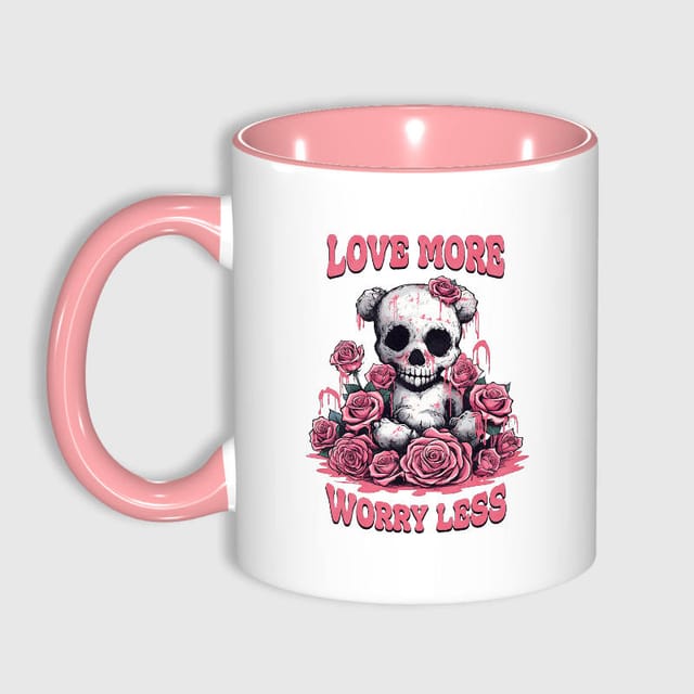 Love More Goth Skull Mug for Alt Lovers Daily Use