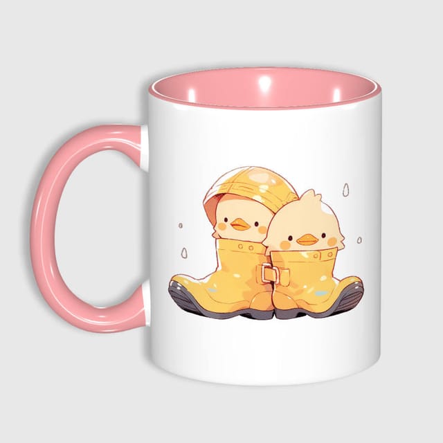 Cute Rain Boots Duck 11oz Mug for Duck Lovers Daily Use