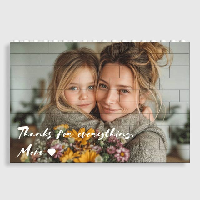 Custom Thank You Mom Building Block Puzzle Mother's Day Gift