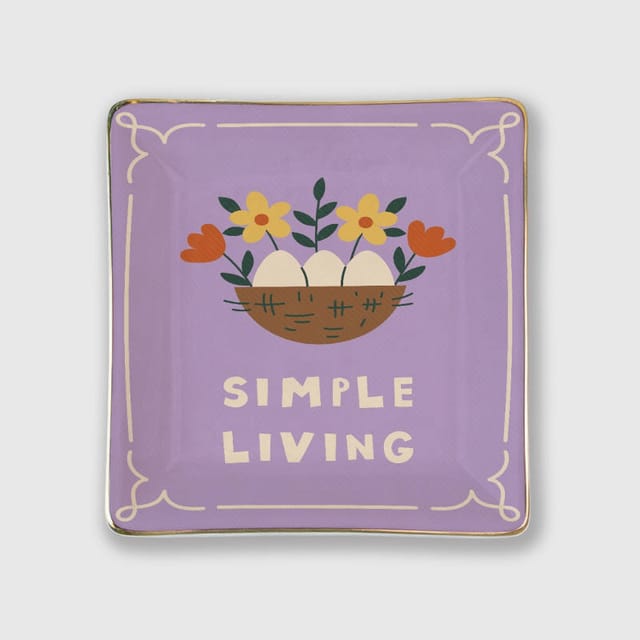 Easter Floral Egg Jewelry Tray for Mom Gift