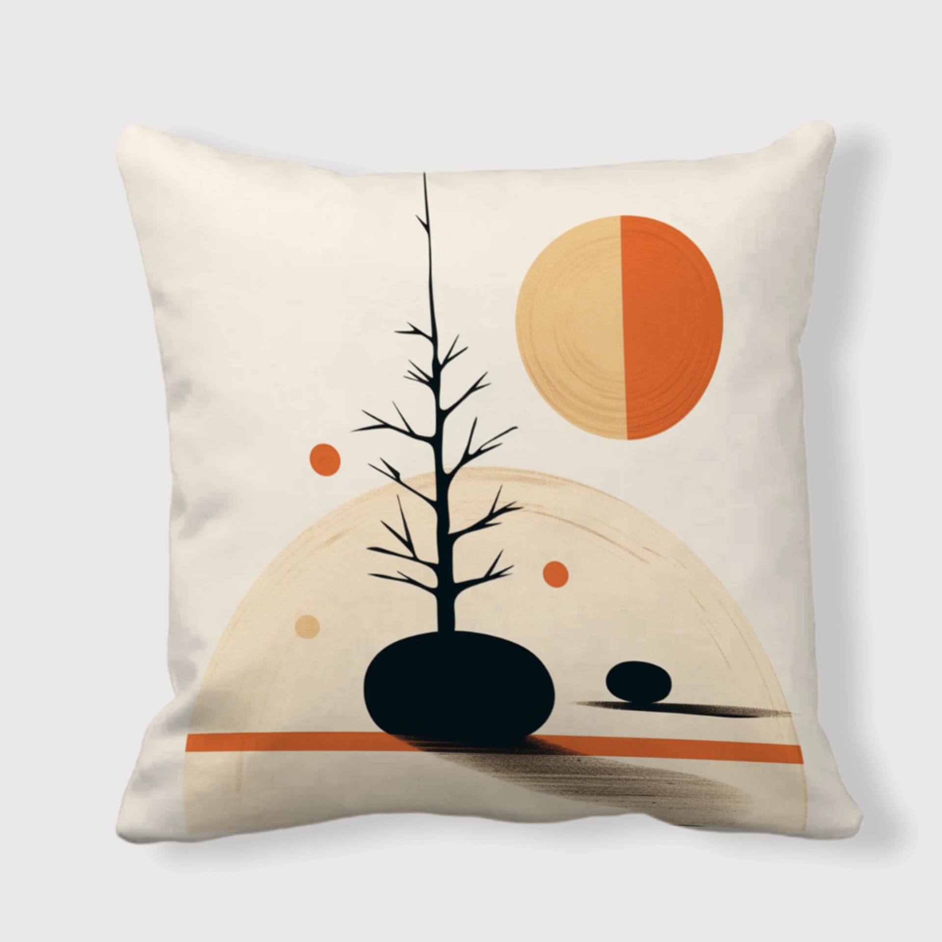 Minimalist Boho Tree Throw Pillow for Home Decor
