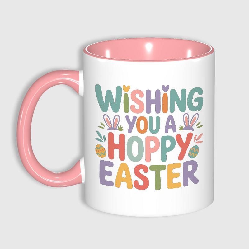 Funny Hoppy Easter Pun 11oz Mug for Family Easter Gift