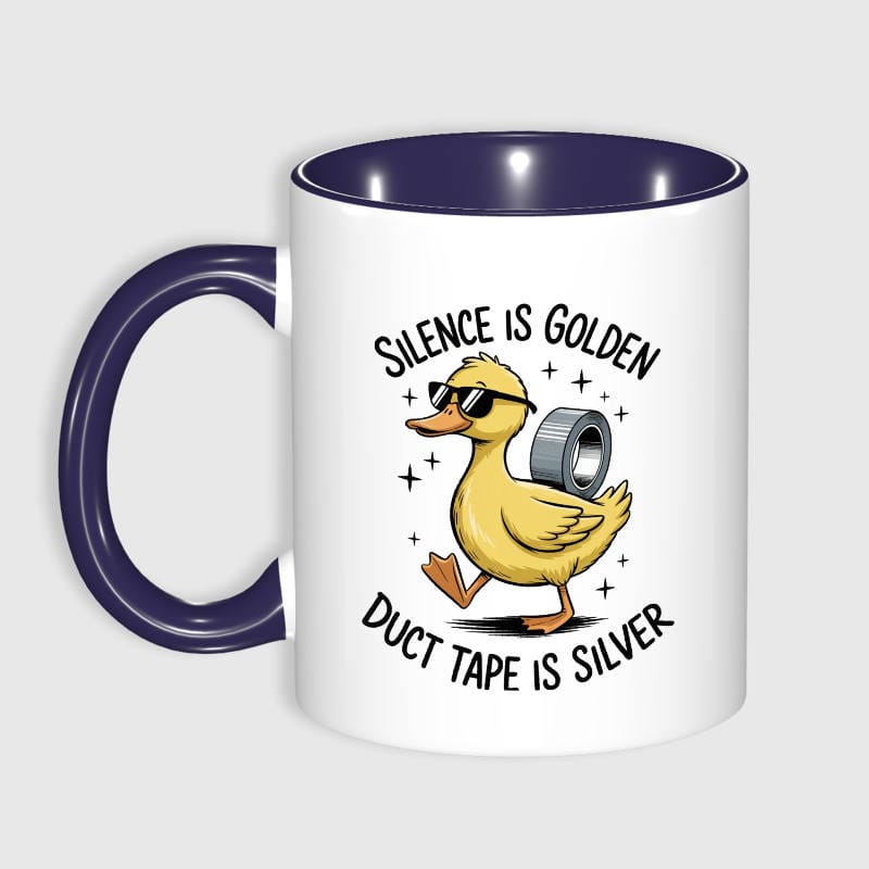 Funny Duct Tape Duck Quote Mug for Dad Handymen Gift