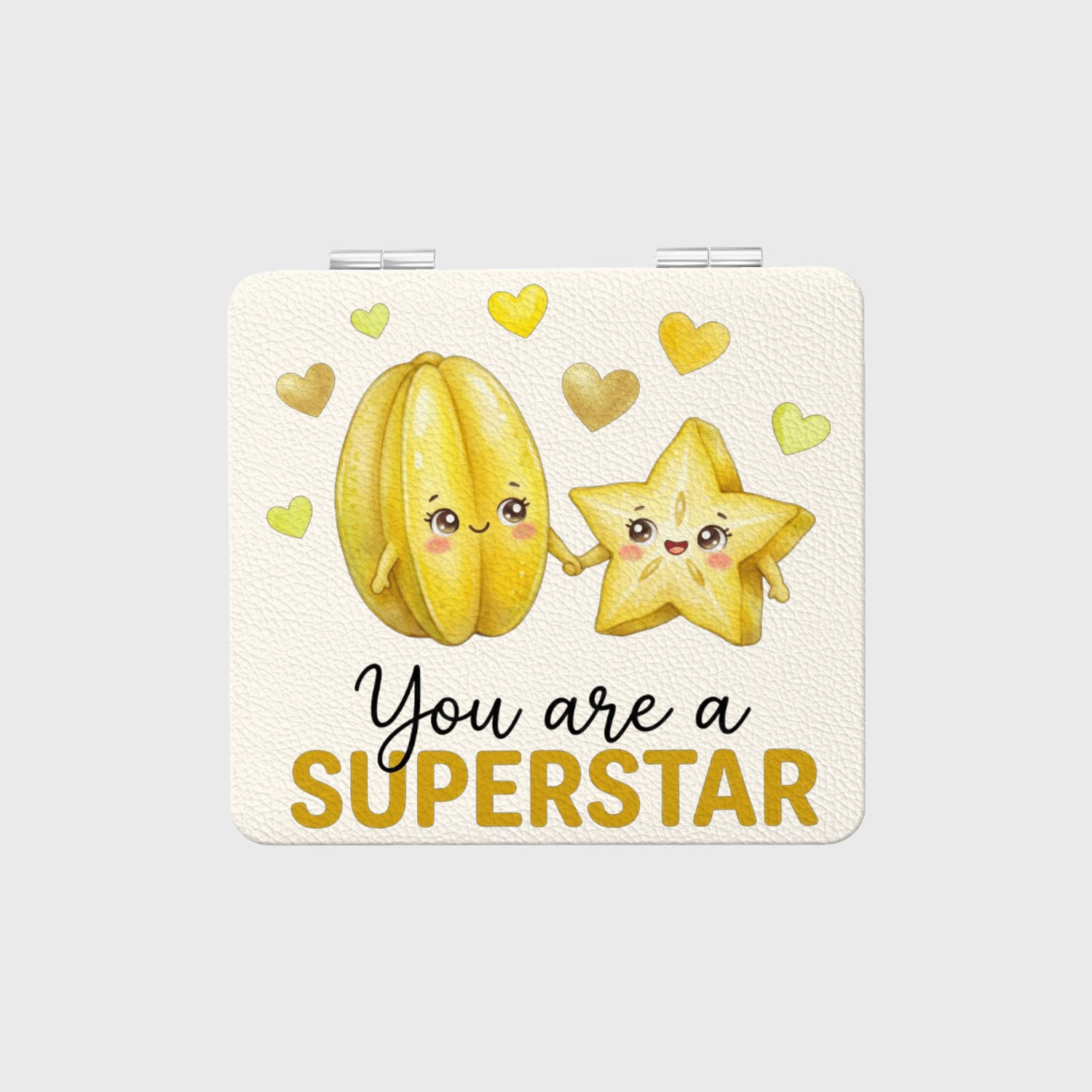 Cute Starfruit Superstar Pocket Mirror for Friendship Gift