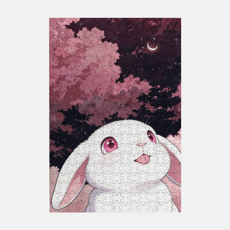 Cute Anime Bunny 300 Piece Puzzle for Rabbit Lovers Gift - 1