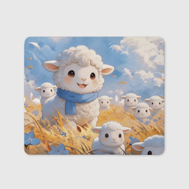 Cute Fluffy Sheep Mouse Pad for Pet Lovers Daily Office Use
