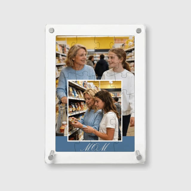 Custom Photo Acrylic Puzzle for Mom Mother's Day Gift