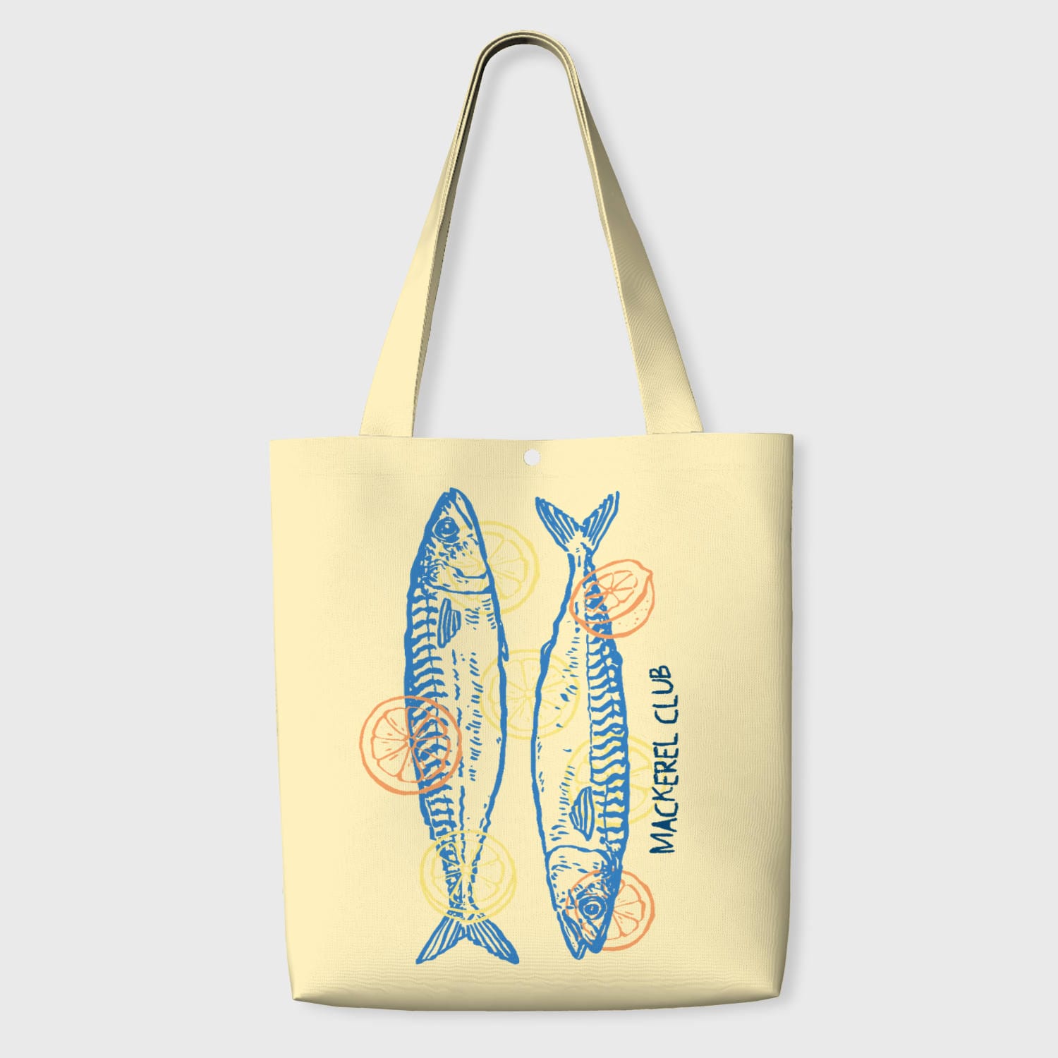 Mackerel Line Art Tote Bag for Seafood Lovers Gifts